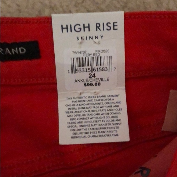 Lucky Brand High Rise Skinny Bridgette Size 00/24A - Picture 5 of 5